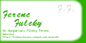 ferenc fuleky business card